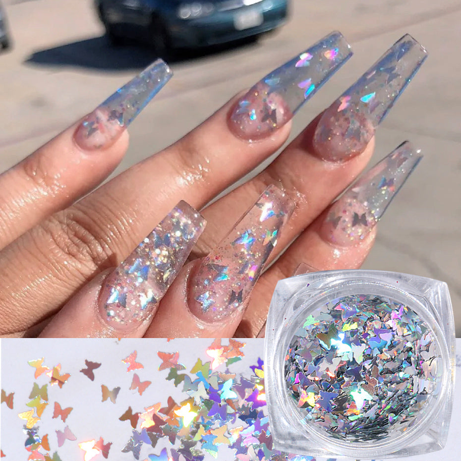 Sequin nail decoration