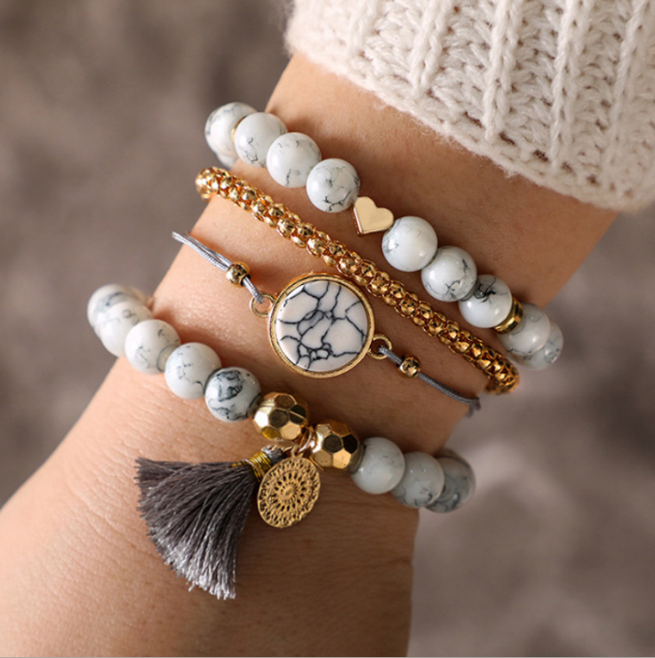 Pine Stone Bracelet Four-piece