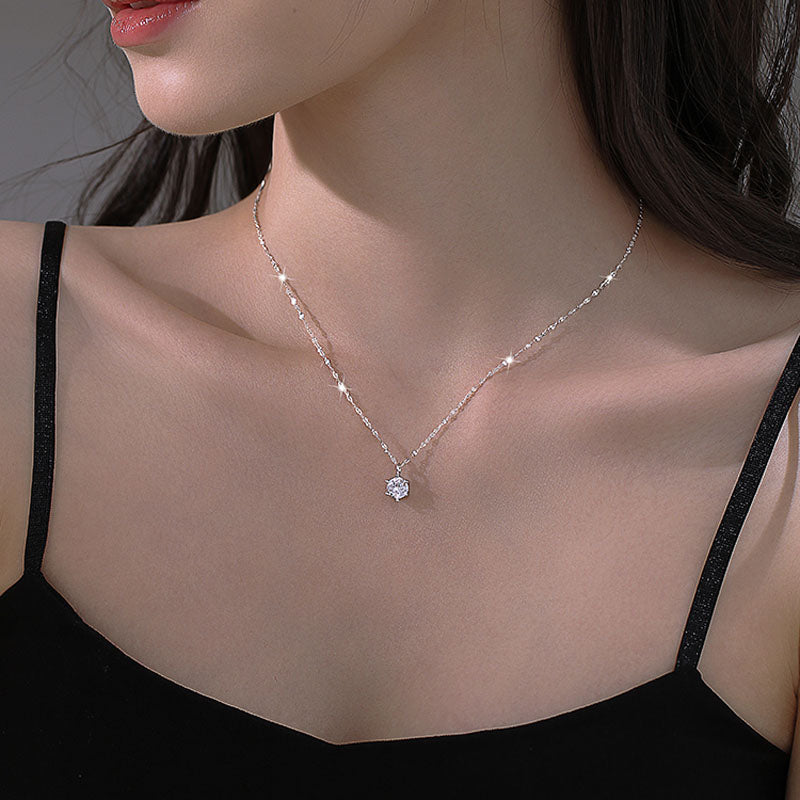 Zircon Choker Necklaces Simple Shiny Diamond